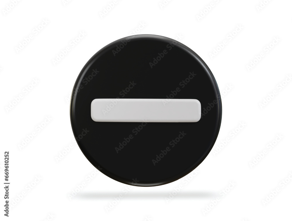 3d Minus icon vector illustration 3d Minus icon vector illustration