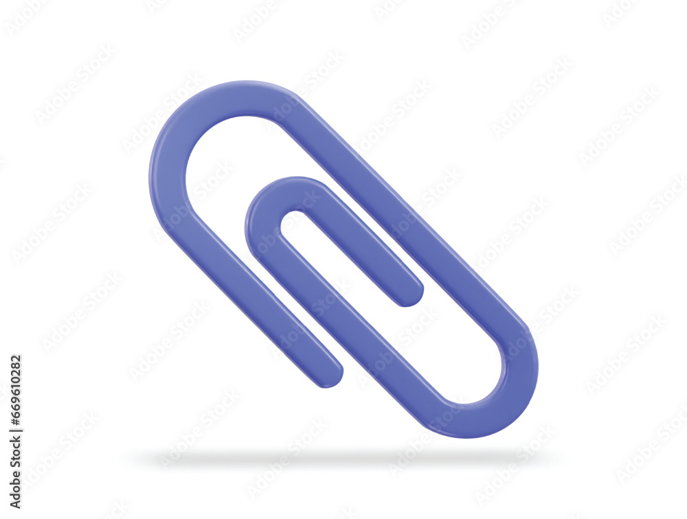 paper clip icon 3d rendering paper clip icon 3d rendering