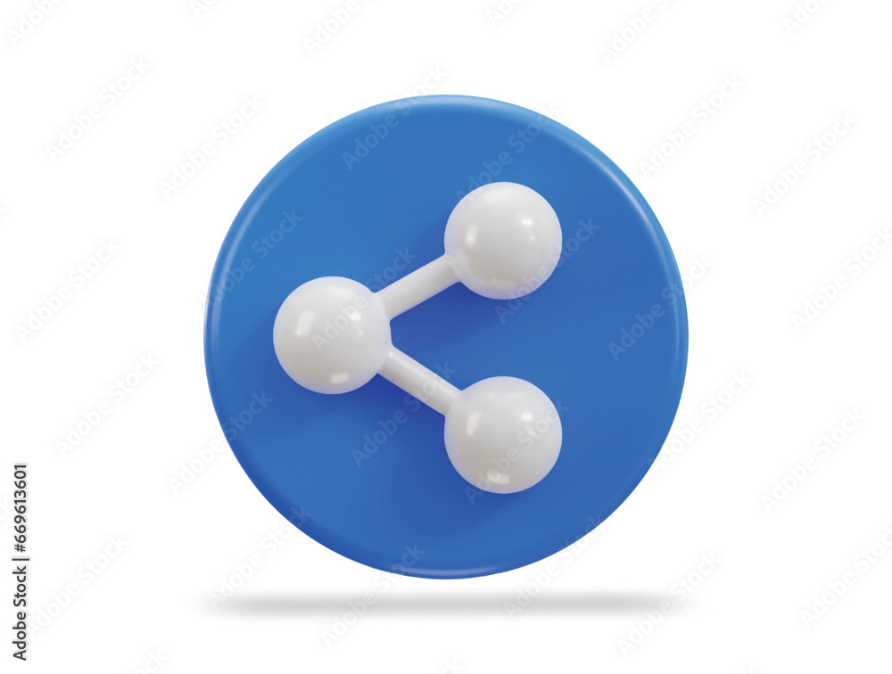 share icon 3d render share icon 3d render