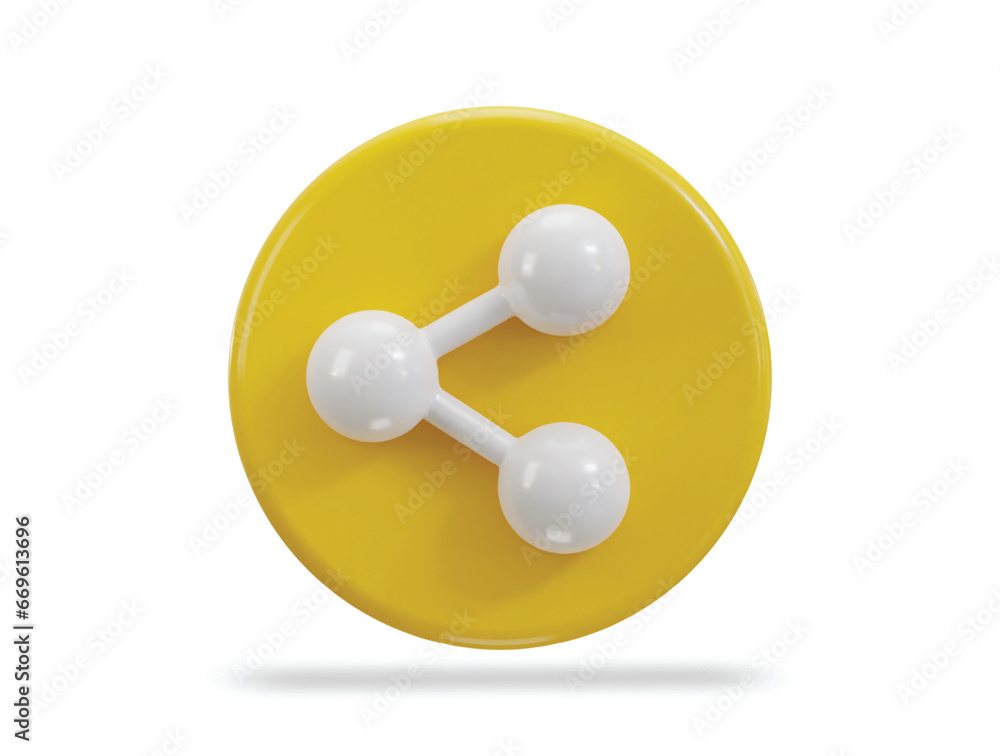 share icon 3d render share icon 3d render
