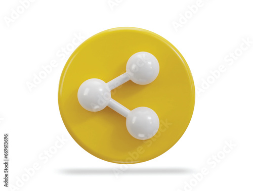 share icon 3d render