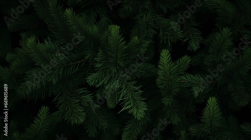 The texture of coniferous trees  spruce  fir or pine  background with patterns of needle trees.