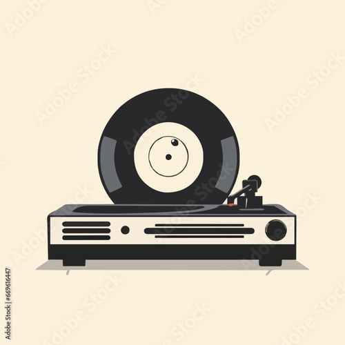 A classic record player spinning memories. Created using Generative AI Technology