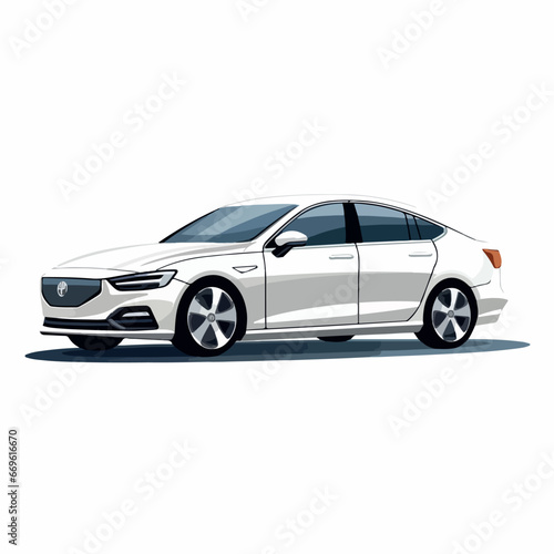 Sedan car in cartoon, doodle style. 2d vector illustration in logo, icon style. AI Generative © Alexey