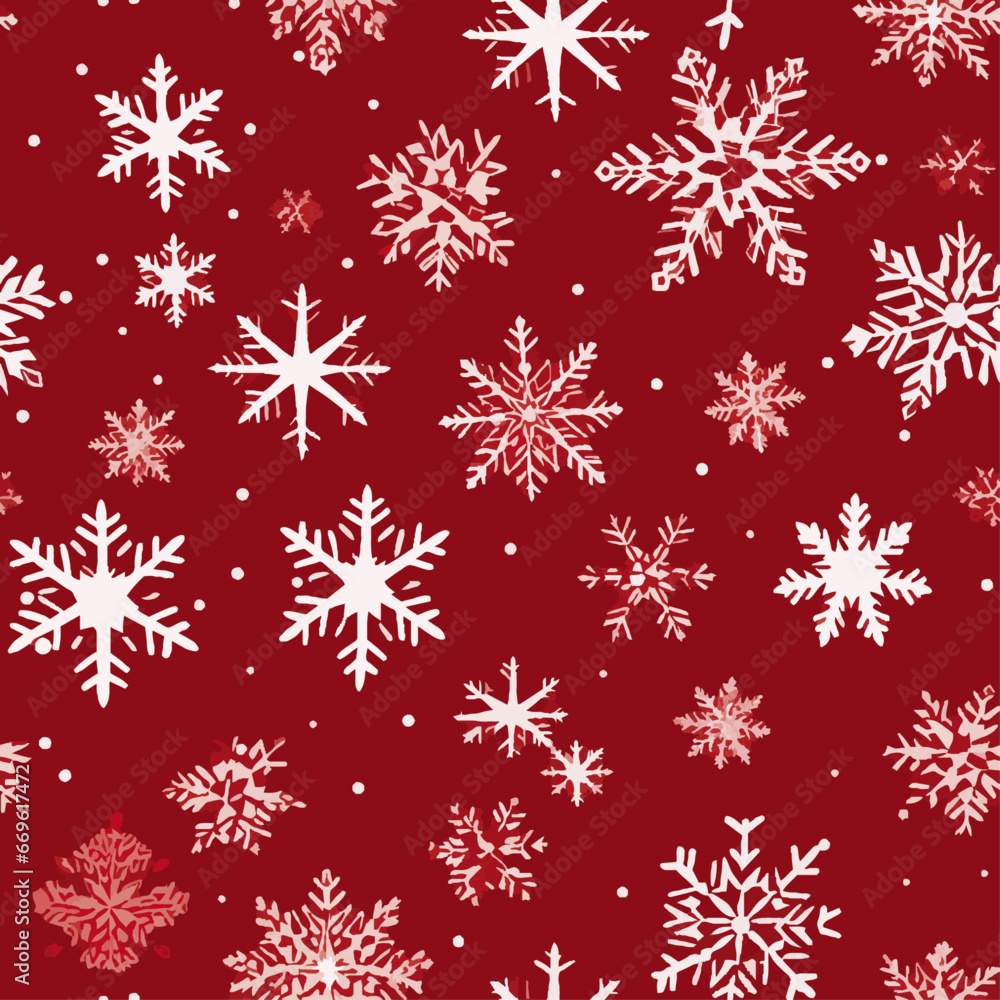 Seamless pattern with snowflakes in Christmas day Seamless pattern with snowflakes in Christmas day