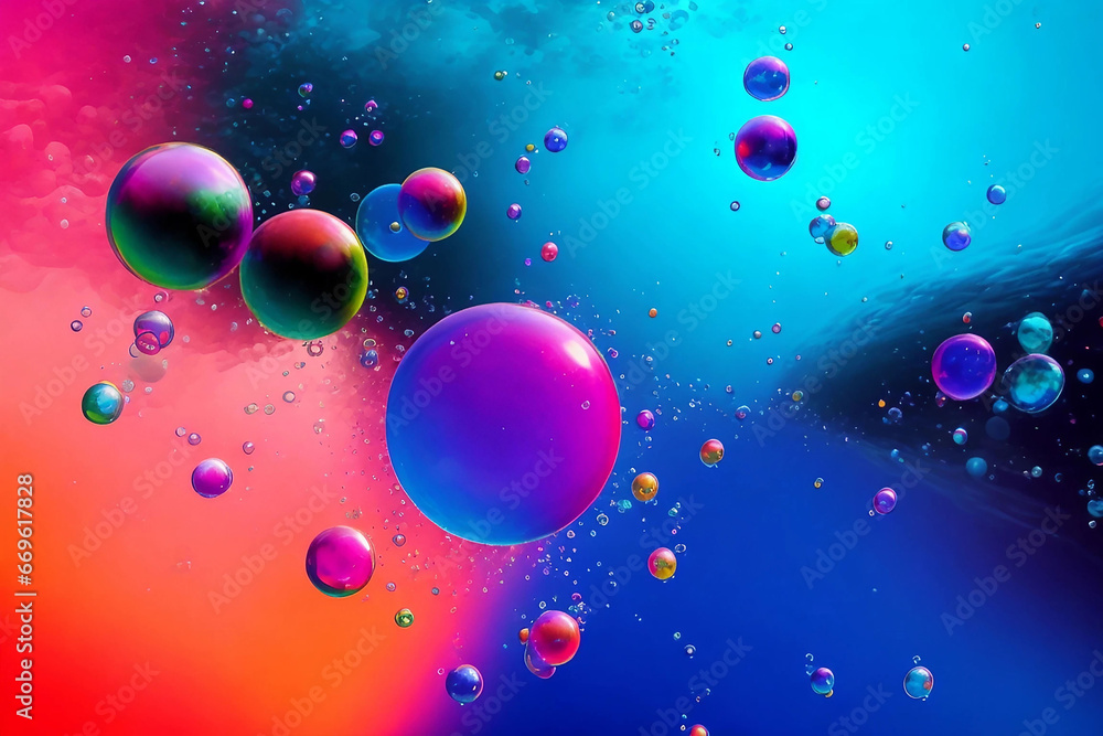 Free photo of watery texture of blue and orange color Oil Bubbles on Water Surface generative AI. Free photo of watery texture of blue and orange color Oil Bubbles on Water Surface generative AI.