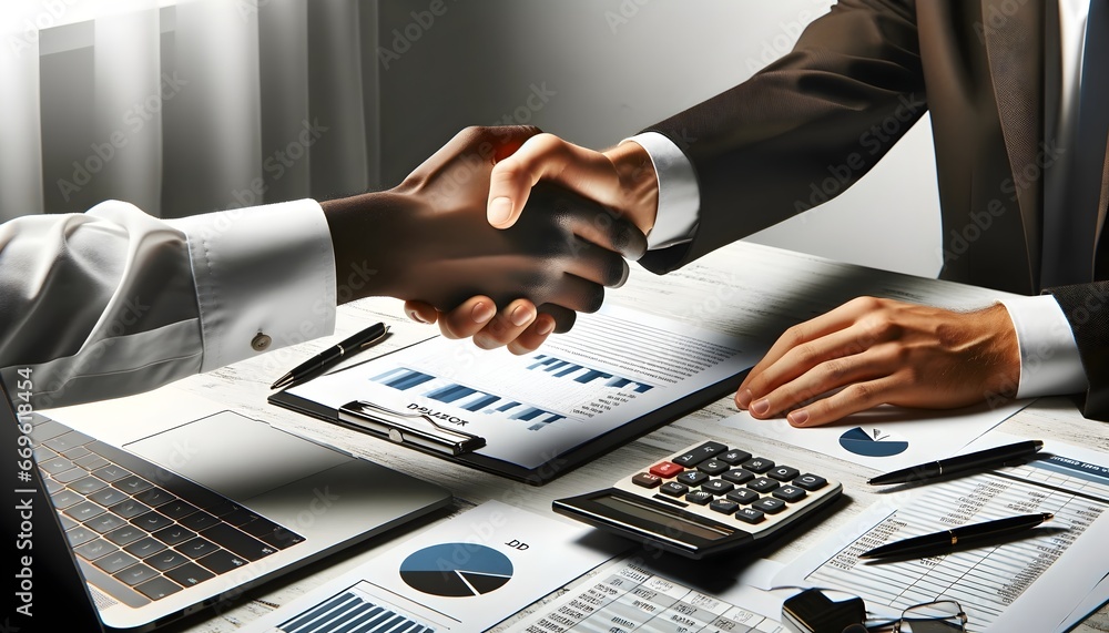 Business man handshake in the office, business meeting concept, successful deal Business man handshake in the office, business meeting concept, successful deal