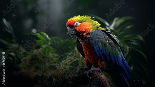 beautiful parrot UHD 8k generative ai