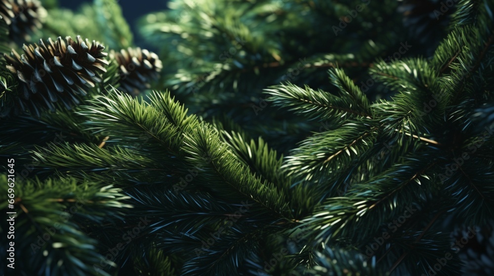 Christmas tree branches background generative ai Christmas tree branches background generative ai