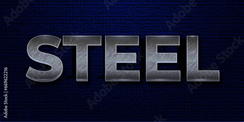 Free vector  steel and silver text effect, editable hot text style
