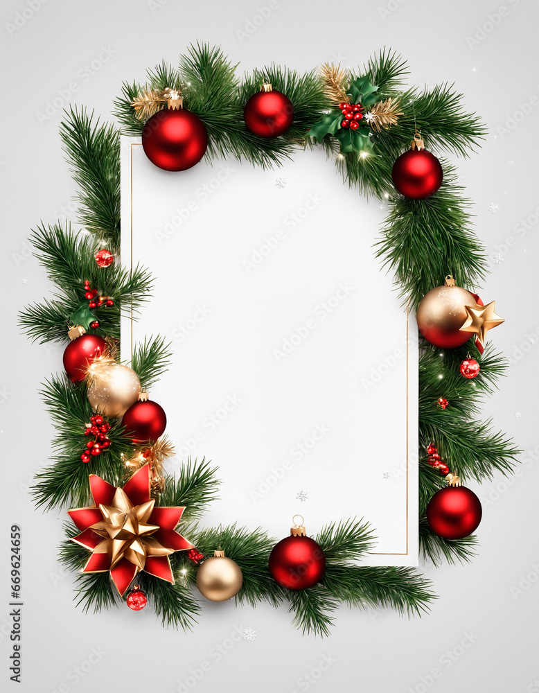 Christmas frame mockup background with copy space Christmas frame mockup background with copy space