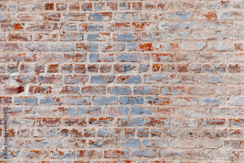background of old rotten red brick wall