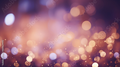 Bokeh abstract background with glitter lights. Blurred Soft Background