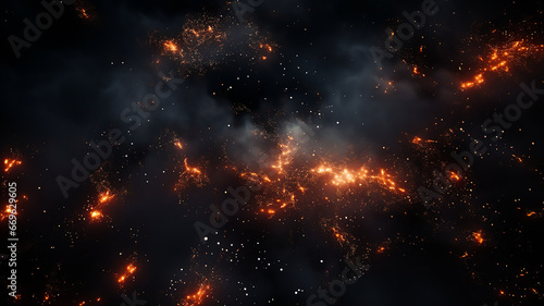 Fire embers particles background © KJ Photo studio