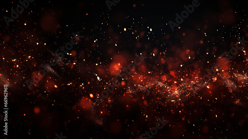 Fire embers particles background