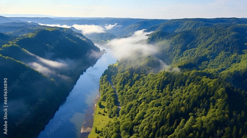 Saarschleife, loop of the Saar river, Saarland, Germany, Europe