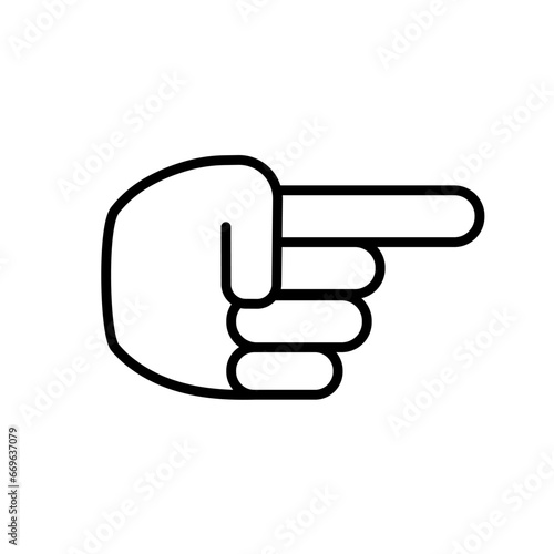 Finger pointing icon vector