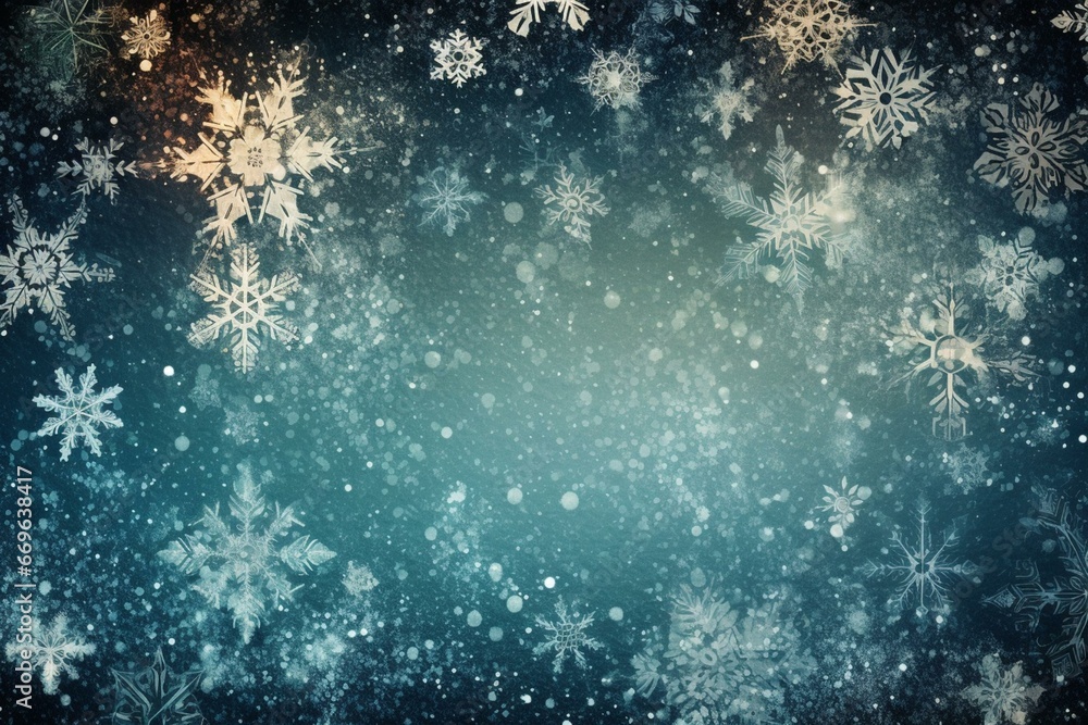 Snowflake Christmas background. Generative AI