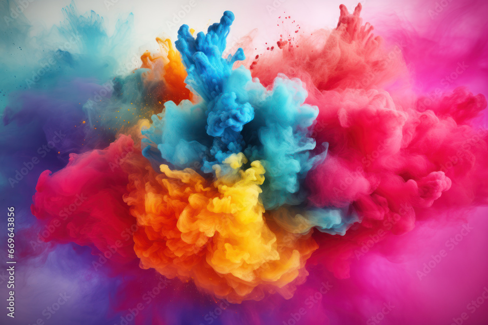 Fototapeta premium Powder Explosion on Bright Background