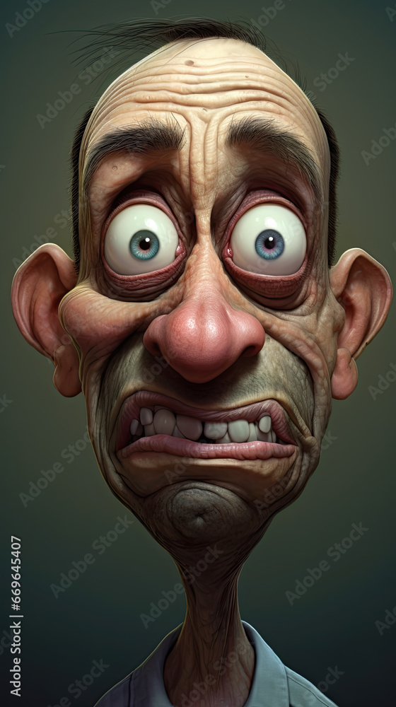 Obraz premium Character, very funny, amusing and strange caricatures.