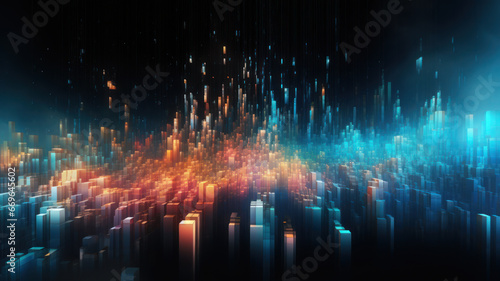 Data Technology Seamless Background, Abstract Digital Network