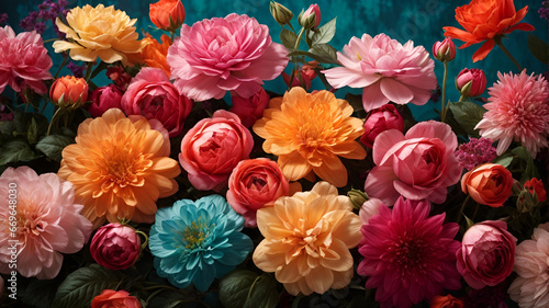 Wallpaper Mural Flowers colourful background wallpaper beautiful fresh bouquet of roses for valentines 1 Torontodigital.ca