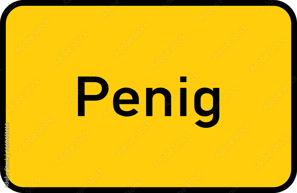 City sign of Penig - Ortsschild von Penig City sign of Penig - Ortsschild von Penig