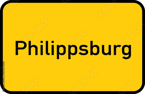 City sign of Philippsburg - Ortsschild von Philippsburg photo