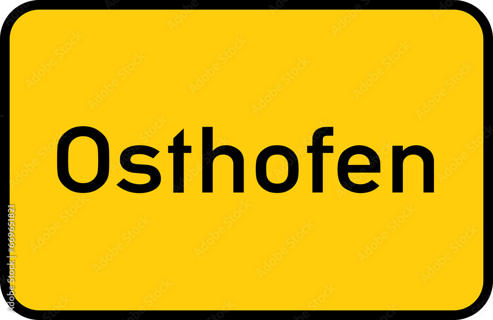 City sign of Osthofen - Ortsschild von Osthofen City sign of Osthofen - Ortsschild von Osthofen
