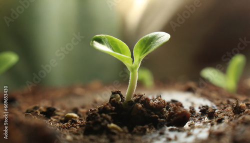 essence of life sprouting seedling nature renewal birth of tiny plant green tree beginning miracle of growth promise of new season
