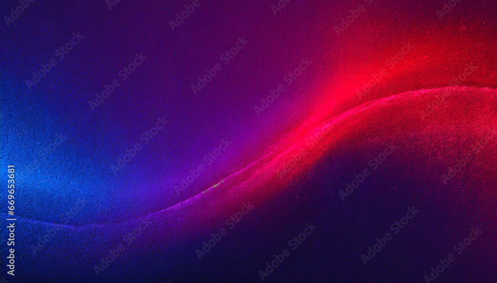 dark blue violet purple magenta pink burgundy red abstract background banner color gradient ombre wave fluid bright light wavy line spot neon glow flash shine template rough grain noise - obrazy, fototapety, plakaty 