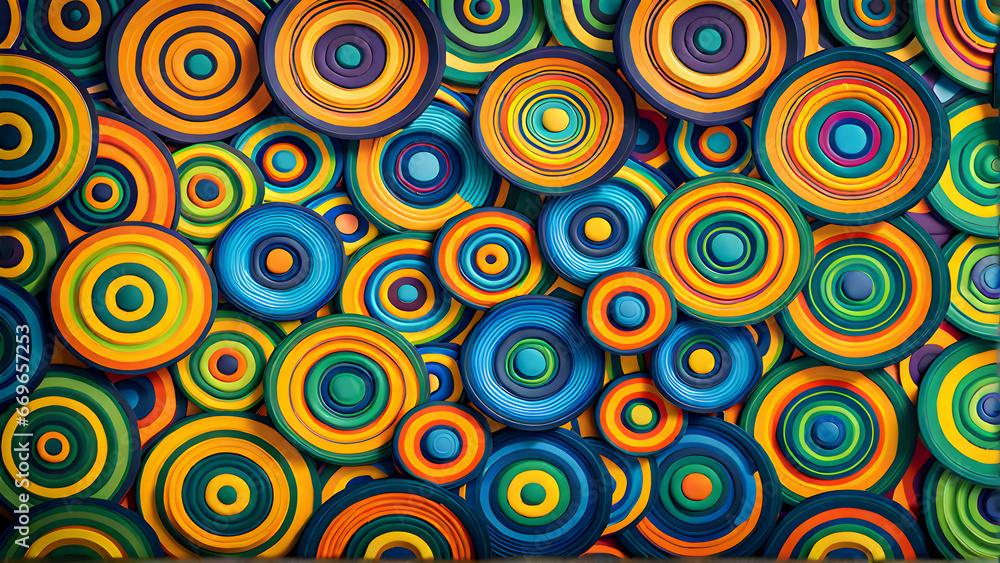 colorful round abstract 
