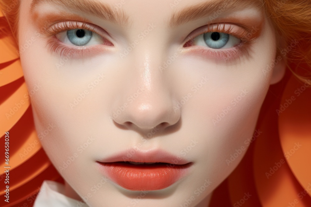 Dewy skin and rosy cheeks the artistry of professional makeup in a fashion portrait. Dewy skin and rosy cheeks the artistry of professional makeup in a fashion portrait.