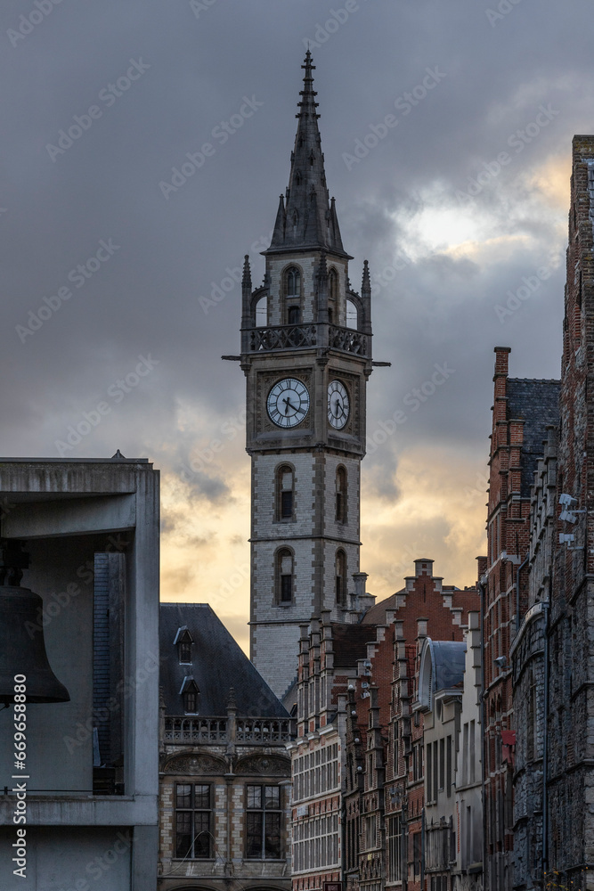 Gent at sunset, Flanders, Belgium Gent at sunset, Flanders, Belgium