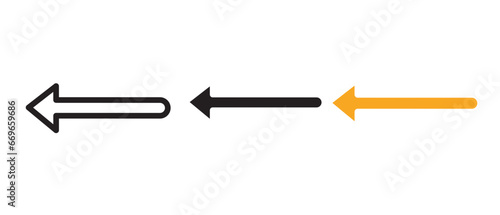 Left arrow icon vector illustration