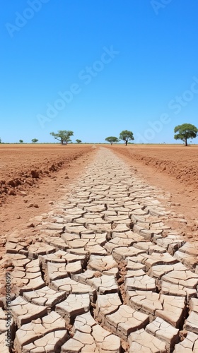 A drought-stricken field