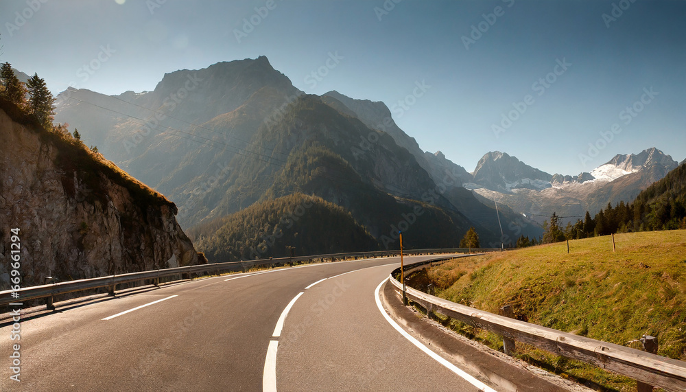 Asphalt road in Austria, Alps in a summer day. Asphalt road in Austria, Alps in a summer day.