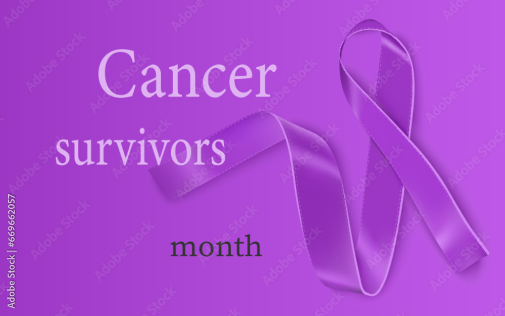 Vector Violet ribbon as symbol of Hodgkin Disease awareness. Vector Violet ribbon as symbol of Hodgkin Disease awareness.