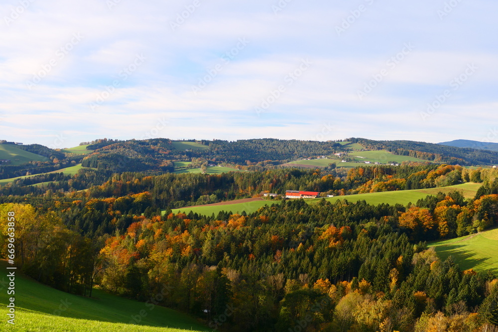 Herbstlandschaft, bucklige Welt in Niederösterreich