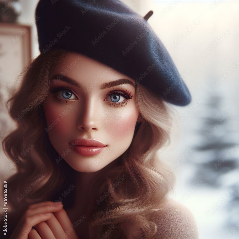 Generative AI Beautiful Woman Portrait Generative AI Beautiful Woman Portrait