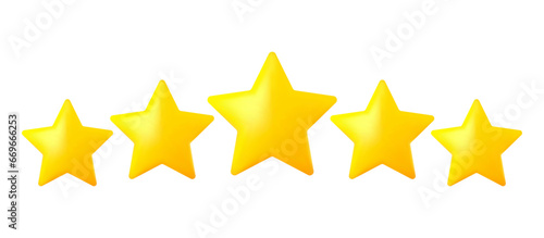 Vector set icons of yellow stars is on isolated background. Achievements for games or customer rating feedback of website. Vector illustration of star in realistic 3d style.