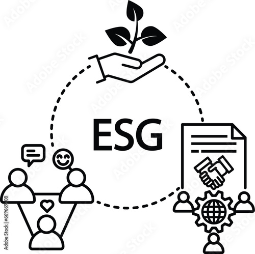 esg icon environmental social governance symbol