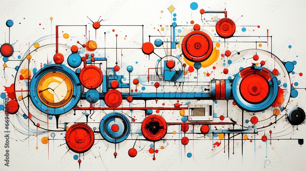 Obraz premium Beautiful Illustration of Abstract Artwork