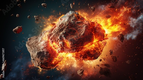 Comet falling toward earth for massive destruction © FantasyDreamArt