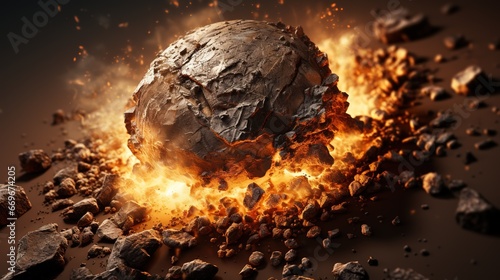 Comet falling toward earth for massive destruction