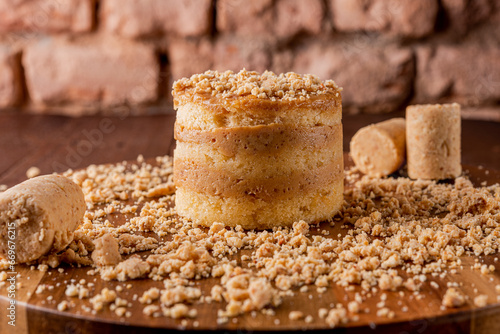 Bolo de paçoca amendoim - Peanuts minicake