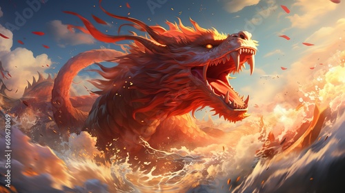Dragon Boat Festival in China Background Wallpaper photo