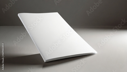 blank a4 photorealistic brochure mockup on light
