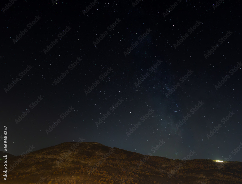starry night sky over Grebastica starry night sky over Grebastica