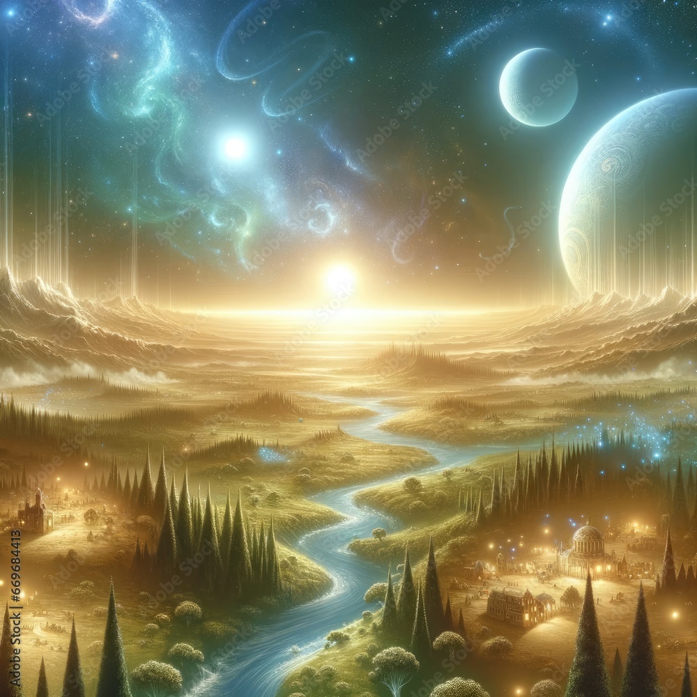 Obraz premium The Beuaty forme a new Planet